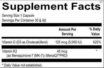 Vitamin D3 W/K2 Capsules